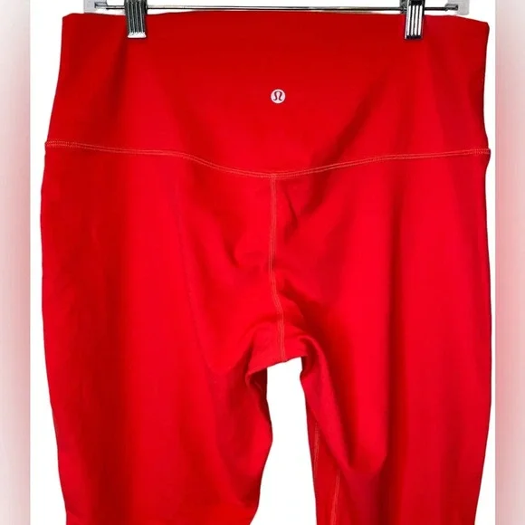 Lululemon Align High-Rise Pant 28” in Carnation Red Double Lined Size 14 - Picture 7 of 11
